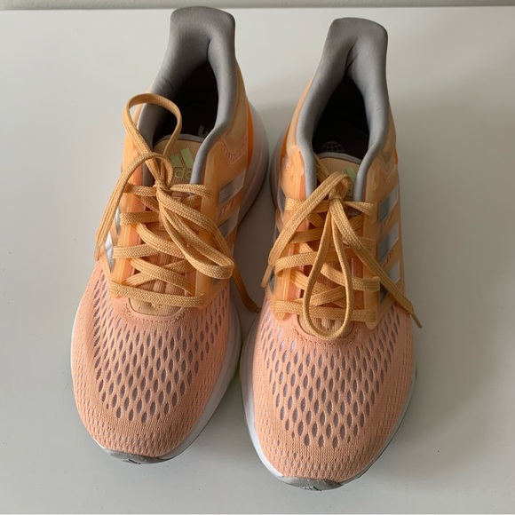 Adidas EQ21 Run Orange Round Toe Low Top Lace Up Running Shoes Size 6 - Picture 4 of 8